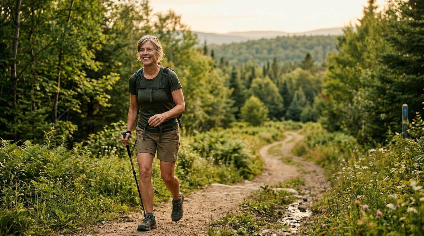 Person staying active in later life, longevity through movement